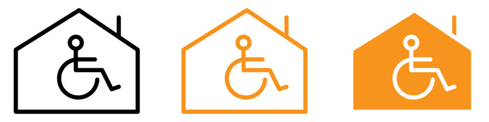 Comfortable Retirement Home Icon for Elderly Care and Housing Graphics Essential for Representing Retirement Homes and Elderly Care Facilities