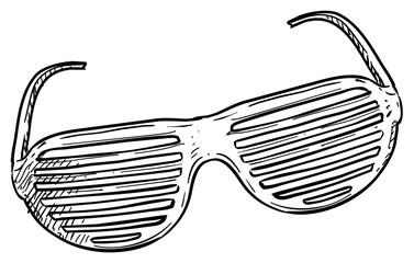 Canvas Print - sunglasses handdrawn illustration