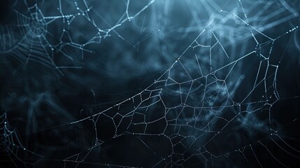Halloween Background Spooky Cobweb In The Darkness