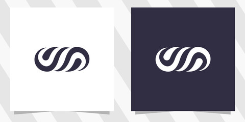 Letter un nu logo design