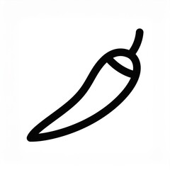 Sticker - chili pepper icon isolated on white