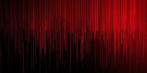 Wall Mural - An abstract design with a striking red and black gradient background and vertical lines