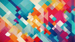 © Syrtseva Tatiana - A vibrant geometric pattern with intersecting colorful shapes creating an abstract mosaic.
