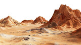 Martian landscape isolated on transparent background