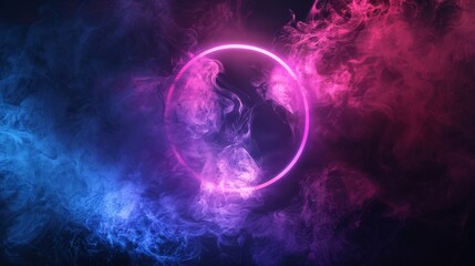 Wall Mural - a vibrant cosmic portal with ethereal nebula effects, dynamic energy, and mesmerizing colors