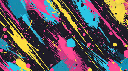 Wall Mural - A colorful, abstract background with splatters of paint