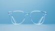 © Paul - Trendy pair of reading glasses with unique frames, isolated background, providing space for advertising text or branding