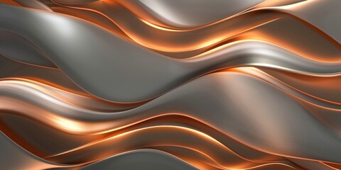 Wall Mural - Abstract Wavy Pattern with Glowing Lines