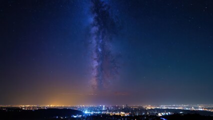 Wall Mural -  the milky and clouds shining bright over atlanta, ga,