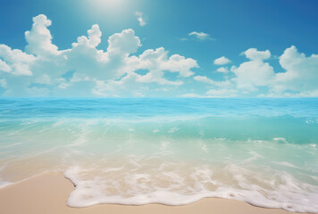 Wall Mural - Serene Beach Bliss Under a Sunny Sky