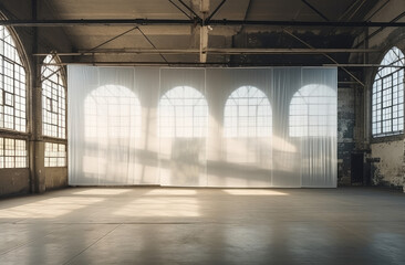 Sticker - Sunlit Industrial Loft with Arched Windows