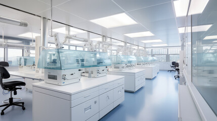 Canvas Print - Modern Laboratory with Advanced Equipment