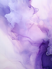 Poster - Ethereal Purple Smoke Abstract Art