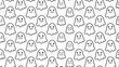 © Artfinity - Ghost seamless pattern on white background for Halloween wallpaper, gift wrapping, fashion print, wallpaper, gift wrapping paper.