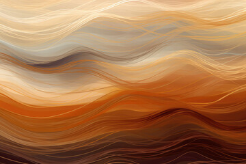 Wall Mural - Abstract Earth Tones Wavy Artwork