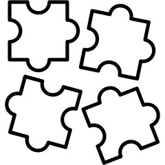 Canvas Print - Puzzle Icon