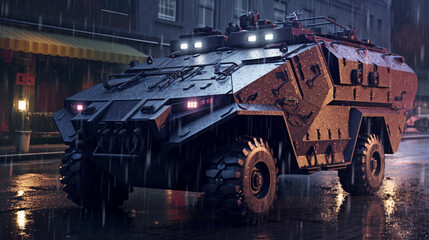 Poster - tank in the night