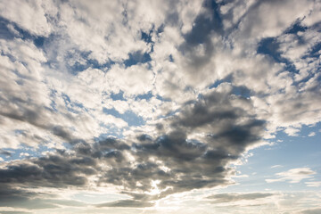 Canvas Print - Beautiful sunset sky with clouds