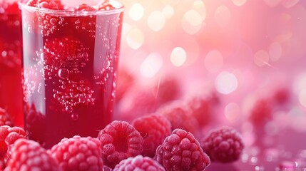 Canvas Print - Sparkling Raspberry Drink