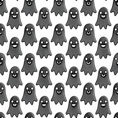 Wall Mural - Halloween ghost seamless pattern. background. Texture for print, textile, fabric