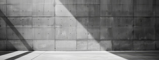 Poster - Abstract Shadows on Concrete Wall Architecture