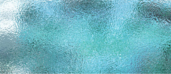 Wall Mural - Light blue matte surface. Wet plastic glass. Frosted winter window glass. Vector illustration	