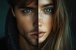 © Boomanoid - Close up portrait of a man and woman with blue eyes