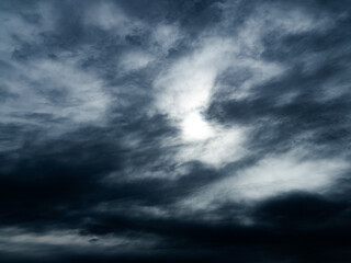 Wall Mural - Cloud storm sky dark rain lightning thunder stoumy typhoon Nature light scene rainy atmosphere damage effect carbon dioxide dust air pollution 2.5 Pm, texture nature windstorm weather skyscape.