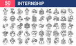 © Awicon - Internship icon collection set. Simple line vector.
