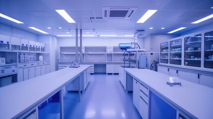 Poster - Modern Laboratory with Clean White Interiors