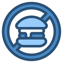 Sticker - no junk food icon