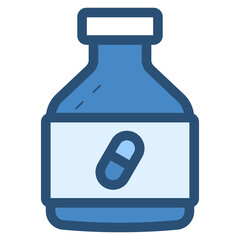 Sticker - vitamin supplements bottle icon