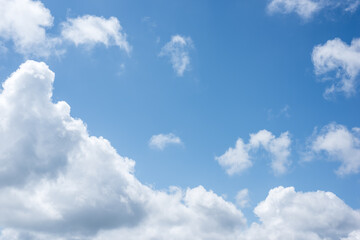 Wall Mural - beautiful white clouds with blue sky