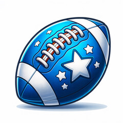 Sticker - blue football with stars