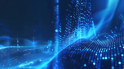 abstract background with flowing particles. 3d abstract sci-fi user interface concept with gradient 