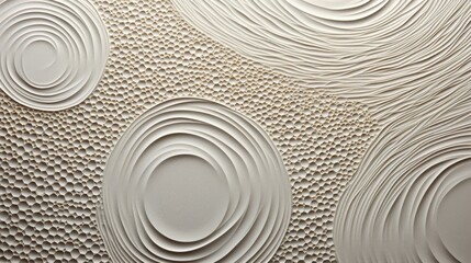 Wall Mural - Abstract 3D Paper Art with Circles and Bubbles