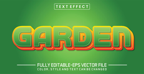 Wall Mural - Garden green font Text effect editable