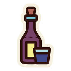 Poster - alcoholic drink wine sticker