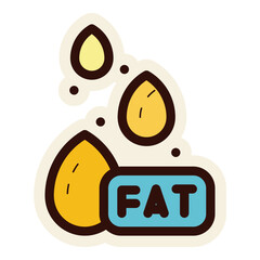 Sticker - fat nutrients sticker