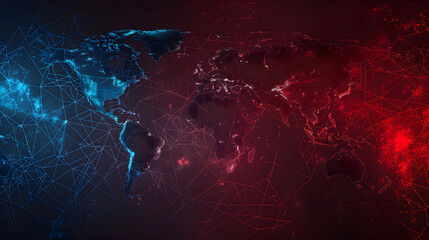 Global communication and connection technology line and digital world,global connectivity network from space created background,generative ai