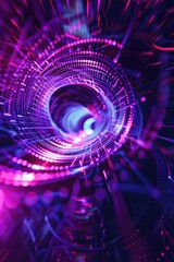 Wall Mural - black hole on purple and black background