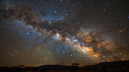 Milky Way over the African Savanna