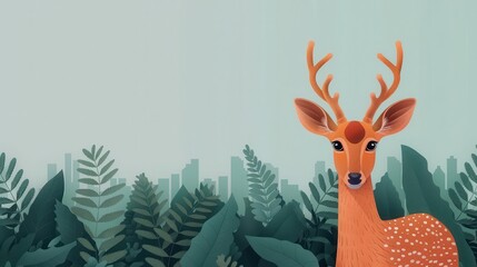 Wildlife photography in city parks, capturing urban nature, flat design illustration