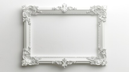 Sticker - Isolated white picture frame with clipping path