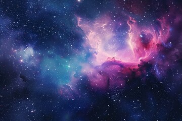 Wall Mural - shimmering nebulae and cosmic dust illuminate the vastness of space, featuring shimmering nebulae an