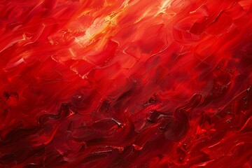 Poster - Vibrant red flames dance across the canvas, exuding energy and intensity, Fiery red shades creating a sense of energy