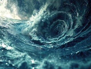 Wall Mural - ocean wave close-up