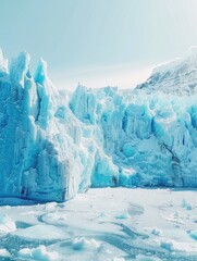 Wall Mural - icebergs on lake