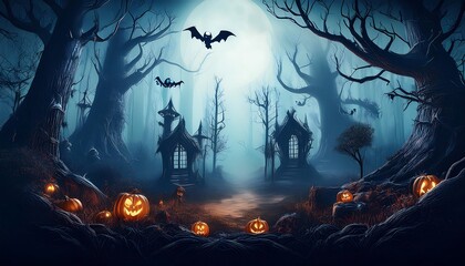 Wall Mural - Halloween-themed background 