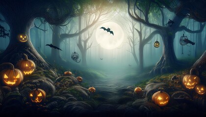 Wall Mural - Halloween-themed background 